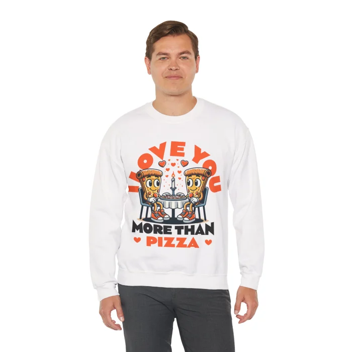 Bluza z nadrukiem I Love You More Than Pizza